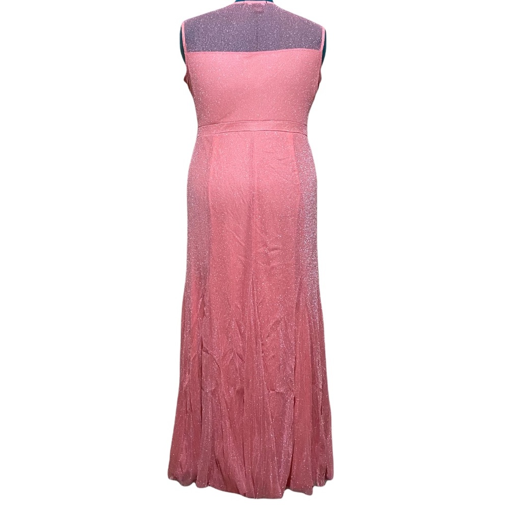 Candalite Blush Glittery Pink Long Gown with Thick Shoulder Straps Size Large - Picture 6 of 9